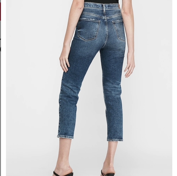 Mom Jeans Super High Rise Dark Wash - Picture 4 of 5
